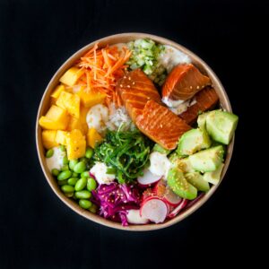 Pokébowl huisgerookte zalm